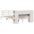 Cama con estantería sin colchón madera maciza blanca 140x190