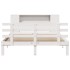Cama con estantería sin colchón madera maciza blanca 150x200