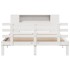 Cama con estantería sin colchón madera maciza blanca 140x200