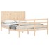 Estructura de cama de matrimonio con cabecero madera