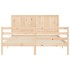 Estructura de cama de matrimonio con cabecero madera
