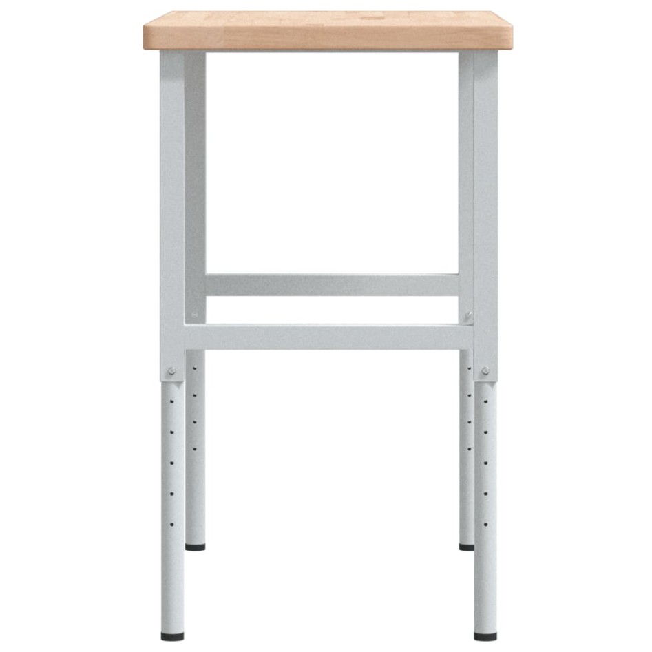 Banco de trabajo rectangular madera maciza 100x60x(73-99,5)