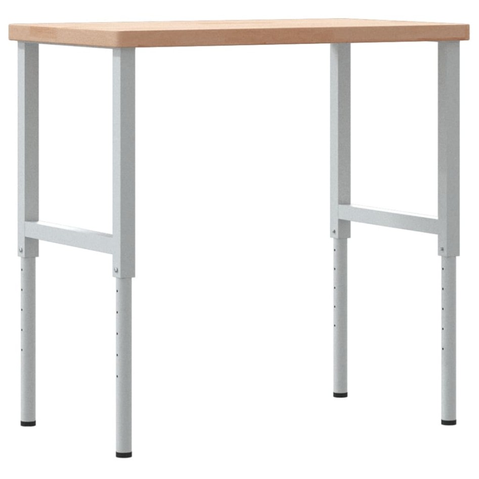 Banco de trabajo rectangular madera maciza 100x60x(73-99,5)