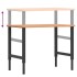 Banco de trabajo rectangular madera maciza 100x60x(71,5-98)