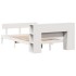 Cama con estantería sin colchón madera maciza blanca 120x190