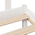 Cama con estantería sin colchón madera maciza blanca 120x190