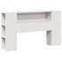 Cama con estantería sin colchón madera maciza blanca 140x190