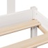 Cama con estantería sin colchón madera maciza blanca 140x190