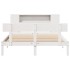 Cama con estantería sin colchón madera maciza blanca 120x200