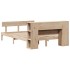 Cama con estantería sin colchón madera maciza de pino