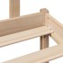 Cama con estantería sin colchón madera maciza de pino