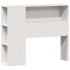 Cama con estantería sin colchón madera maciza blanca 75x190