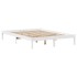 Cama con estantería sin colchón madera maciza blanca 120x200