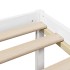 Cama con estantería sin colchón madera maciza blanca 120x200