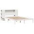 Cama con estantería sin colchón madera maciza blanca 160x200