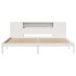 Cama con estantería sin colchón madera maciza blanca 180x200