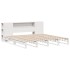 Cama con estantería sin colchón madera maciza blanca 180x200