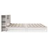 Cama con estantería sin colchón madera maciza blanca 180x200