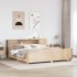 Estructura de cama sin colchón madera maciza de pino 200x200