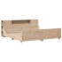 Estructura de cama sin colchón madera maciza de pino 200x200