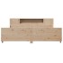 Estructura de cama sin colchón madera maciza de pino 200x200