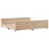 Estructura de cama sin colchón madera maciza de pino 200x200