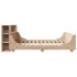 Estructura de cama sin colchón madera maciza de pino 200x200