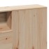 Estructura de cama sin colchón madera maciza de pino 200x200