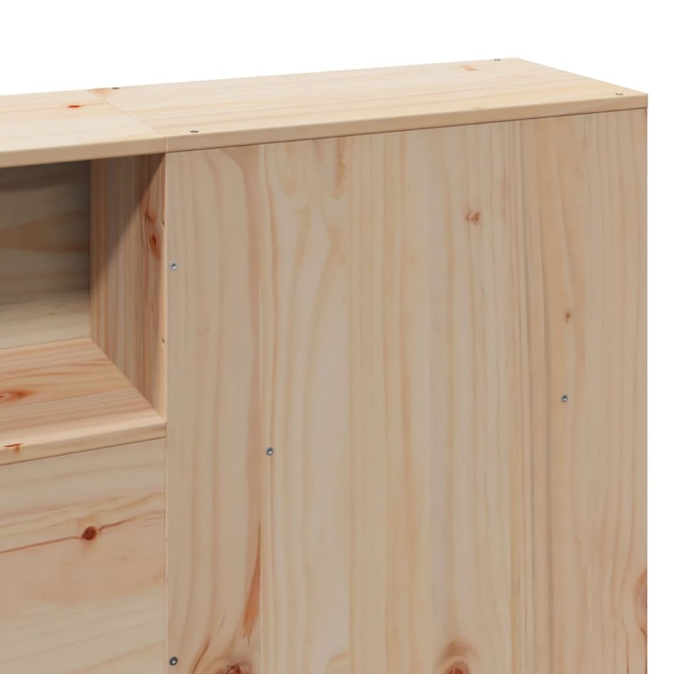 Estructura de cama sin colchón madera maciza de pino 200x200