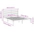 Cama extralarga sin colchón madera maciza 140x210