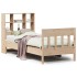 Estructura de cama sin colchón madera maciza de pino 100x200