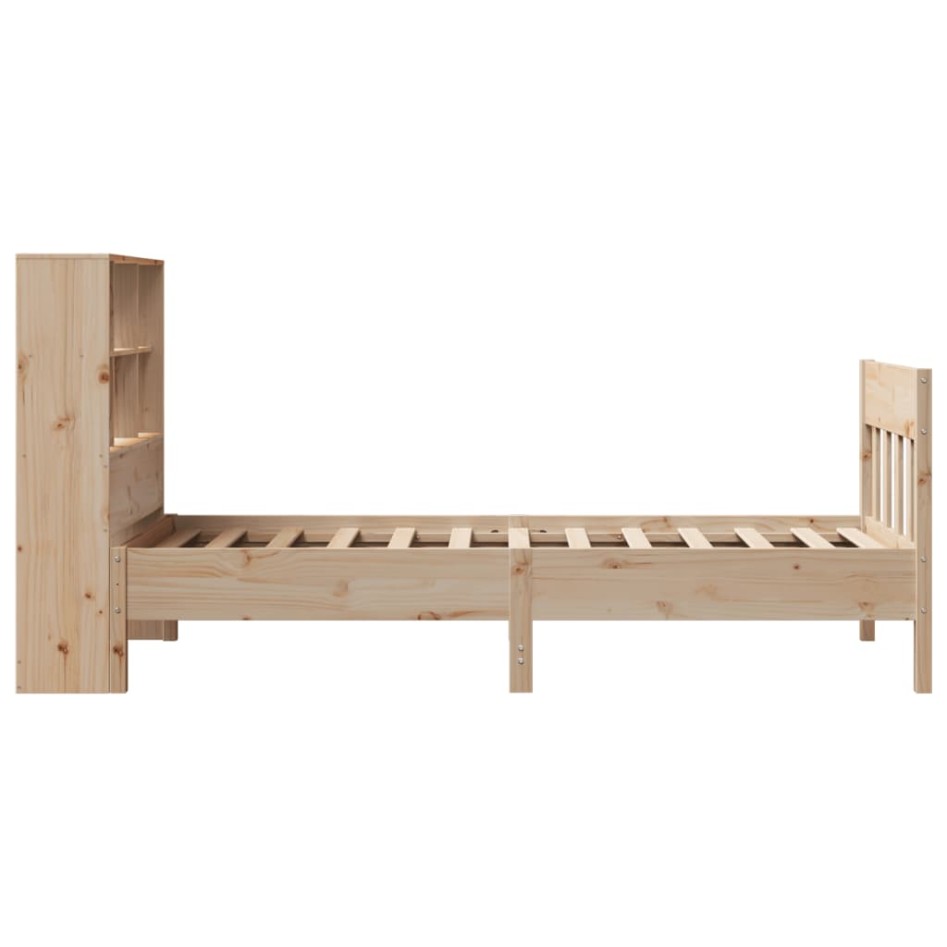 Estructura de cama sin colchón madera maciza de pino 100x200