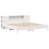 Cama con estantería sin colchón madera maciza blanca 200x200