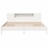 Cama con estantería sin colchón madera maciza blanca 200x200