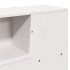 Cama con estantería sin colchón madera maciza blanca 200x200