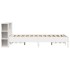 Cama con estantería sin colchón madera maciza blanca 150x200