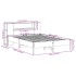 Cama con estantería sin colchón madera maciza blanca 150x200