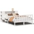 Cama con estantería sin colchón madera maciza blanca 150x200