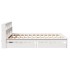 Cama con estantería sin colchón madera maciza blanca 150x200