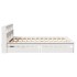 Cama con estantería sin colchón madera maciza blanca 120x200