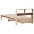 Cama con estantería sin colchón madera maciza de pino 90x200