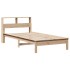 Cama con estantería sin colchón madera maciza de pino 90x200
