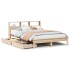 Cama con estantería sin colchón madera maciza de pino