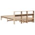 Cama con estantería sin colchón madera maciza de pino