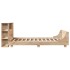 Estructura de cama sin colchón madera de pino blanca 140x200