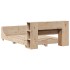 Estructura de cama sin colchón madera de pino blanca 140x200