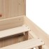 Estructura de cama sin colchón madera de pino blanca 140x200