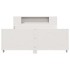 Estructura de cama sin colchón madera de pino blanca 140x190