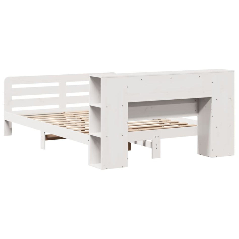 Estructura de cama sin colchón madera maciza de pino 160x200