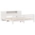 Estructura de cama sin colchón madera maciza blanca 200x200